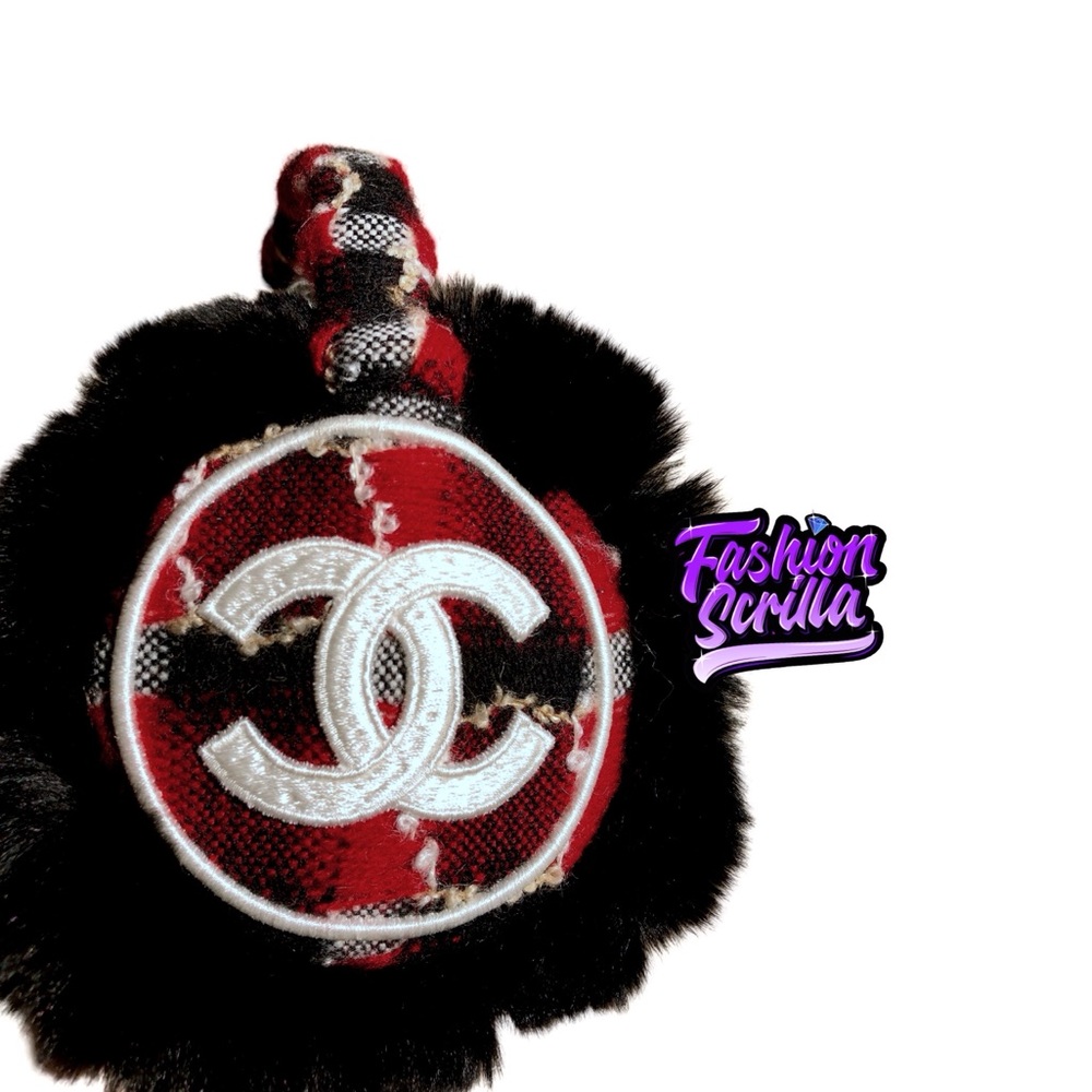 Vintage CHANEL Red and Black Orylag Rabbit Fur Earmuffs RedBlack - Picture 13 of 16